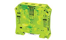 Клемма защитного проводника Connectwell CGT50/70N /20x77mm, винтовая, 2 присоед., 70mm2, желто-зеленая